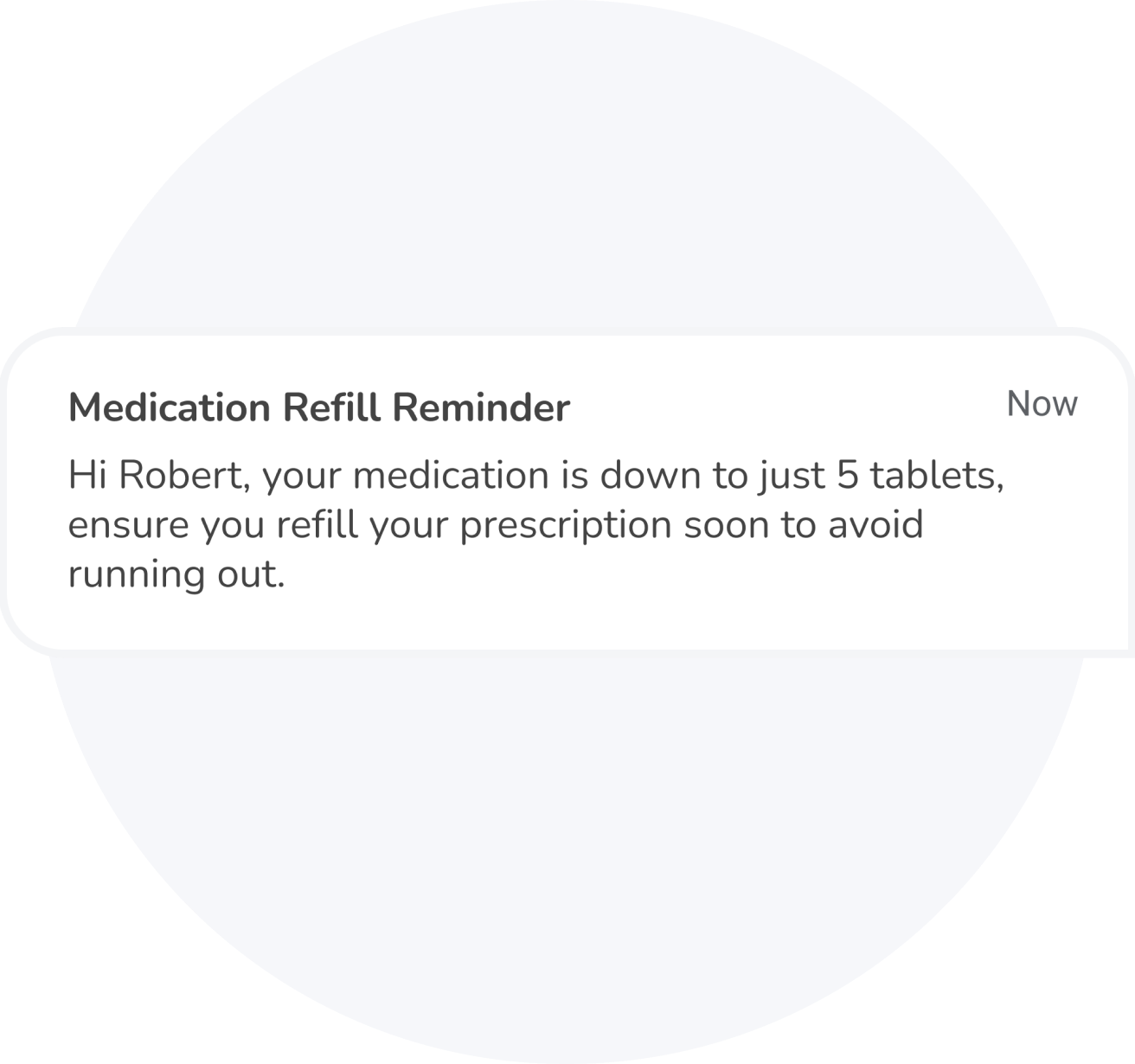 Medication refill reminder